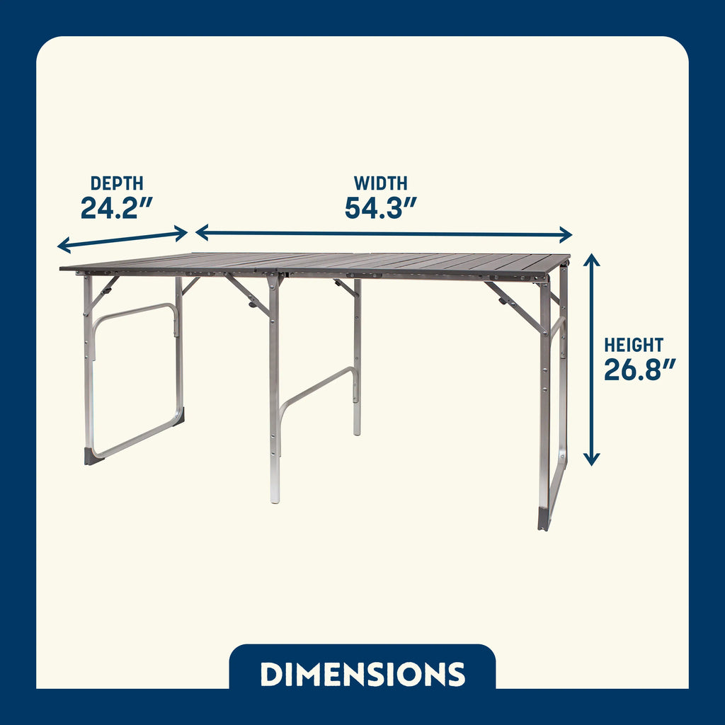 Heat-Resistant Slim-Fold Table - Choice 196 - Portable Camping Table with Heat-Resistant Countertop Detail