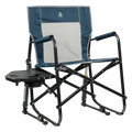 Heavy-Duty Freestyle Freestyle Rocker with Side Table - Choice 853 - Freestyle Rocker Portable Outdoor Folding Chair - Heathered Indigo