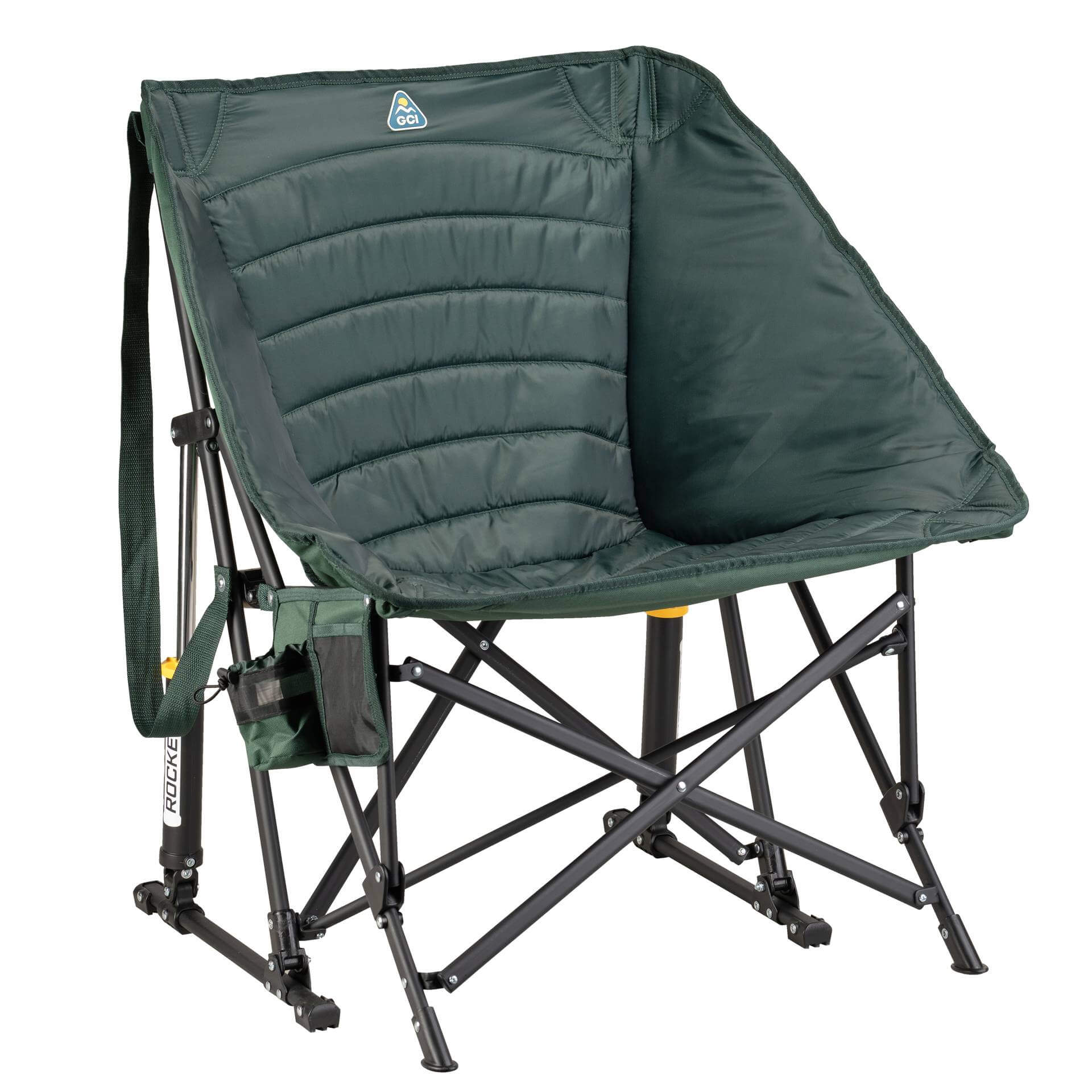 Heavy-Duty Freestyle Puff Rocker - Choice 731 - Patented Spring-Action Rocking Chair for Camping - Hunter