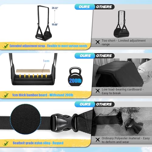 Smart Home Airplane Foot Hammock, No Collapse Foot Rest for Plane Essentials