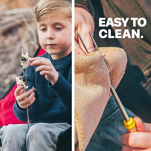 Modern MalloMe Smores Sticks for Fire Pit Long - Marshmallow Essentials