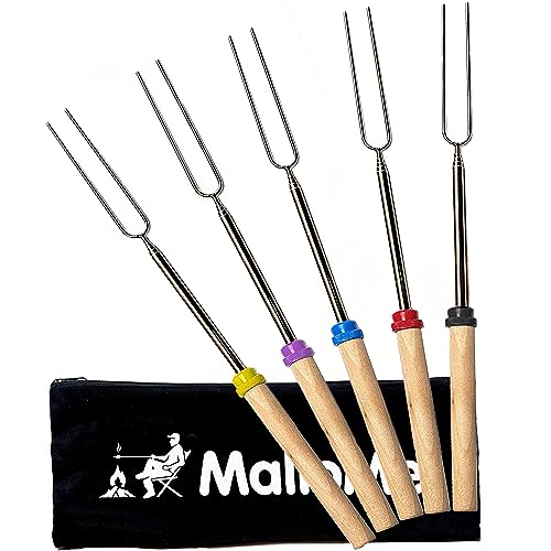 Modern MalloMe Smores Sticks for Fire Pit Long - Marshmallow Essentials