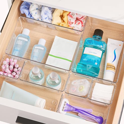 exclusive Vtopmart 44 PCS Clear Plastic Drawer Organizers Set, Collection