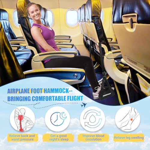 Smart Home Airplane Foot Hammock, No Collapse Foot Rest for Plane Essentials