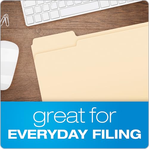 Classic Pendaflex File Folders, 250 Bulk Pack, resilient Manila Folders,