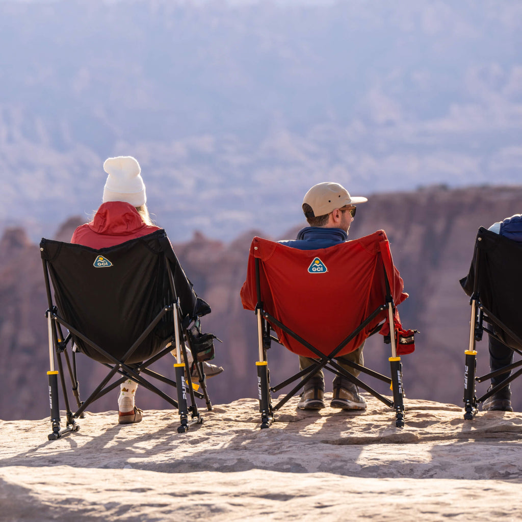 Heavy-Duty Freestyle Puff Rocker - Choice 731 - Patented Spring-Action Rocking Chair for Camping Detail