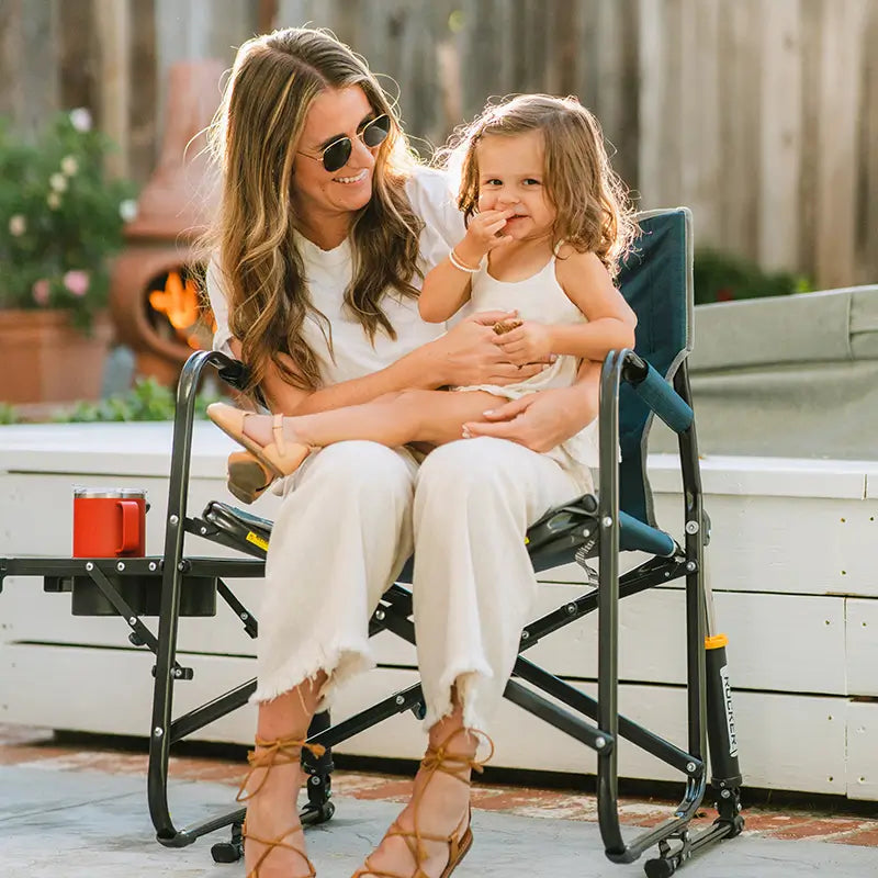 Heavy-Duty Freestyle Freestyle Rocker with Side Table - Choice 853 - Freestyle Rocker Portable Outdoor Folding Chair Detail