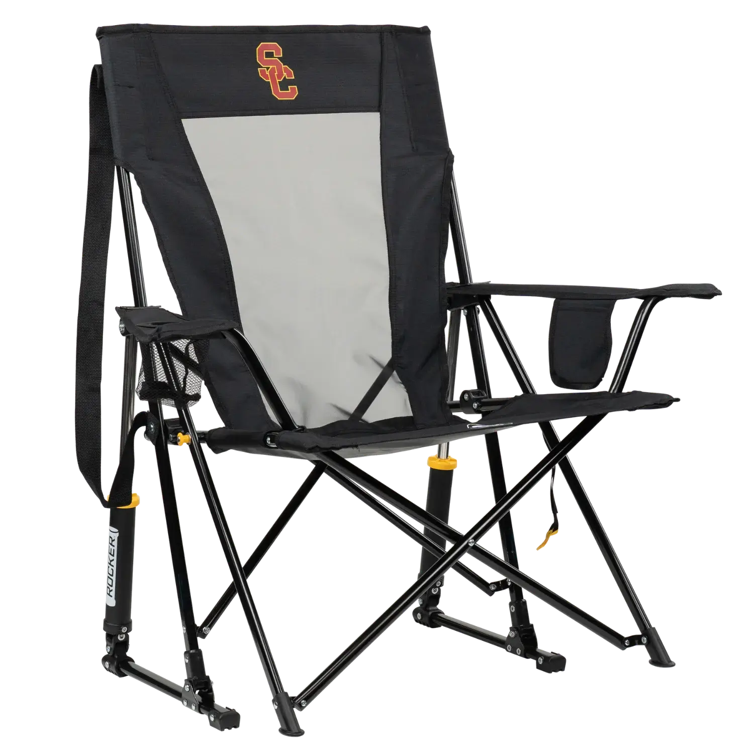 Heavy-Duty Freestyle College Comfort Pro Rocker - USC Trojans - Choice 856 - Heavy-Duty Kickback Rocker with Beverage Holder - Default Title